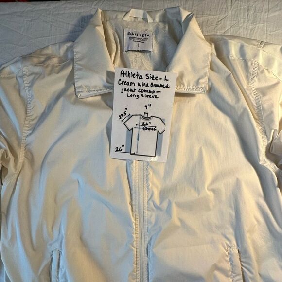 Athleta Sightseer Lace Cream Jacket size L - Picture 14 of 14